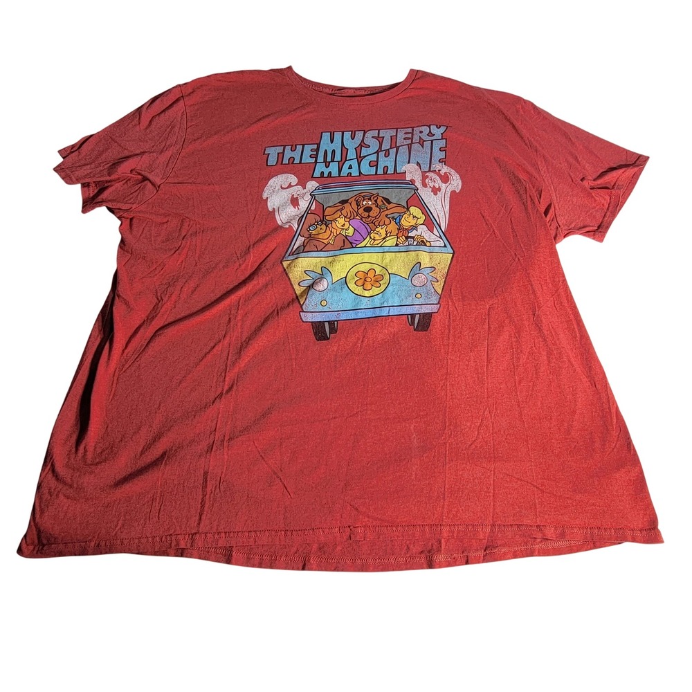 Scooby-Doo Mystery Machine Graphic T-Shirt Red Heather 3XL Hanna-Barbera 2019